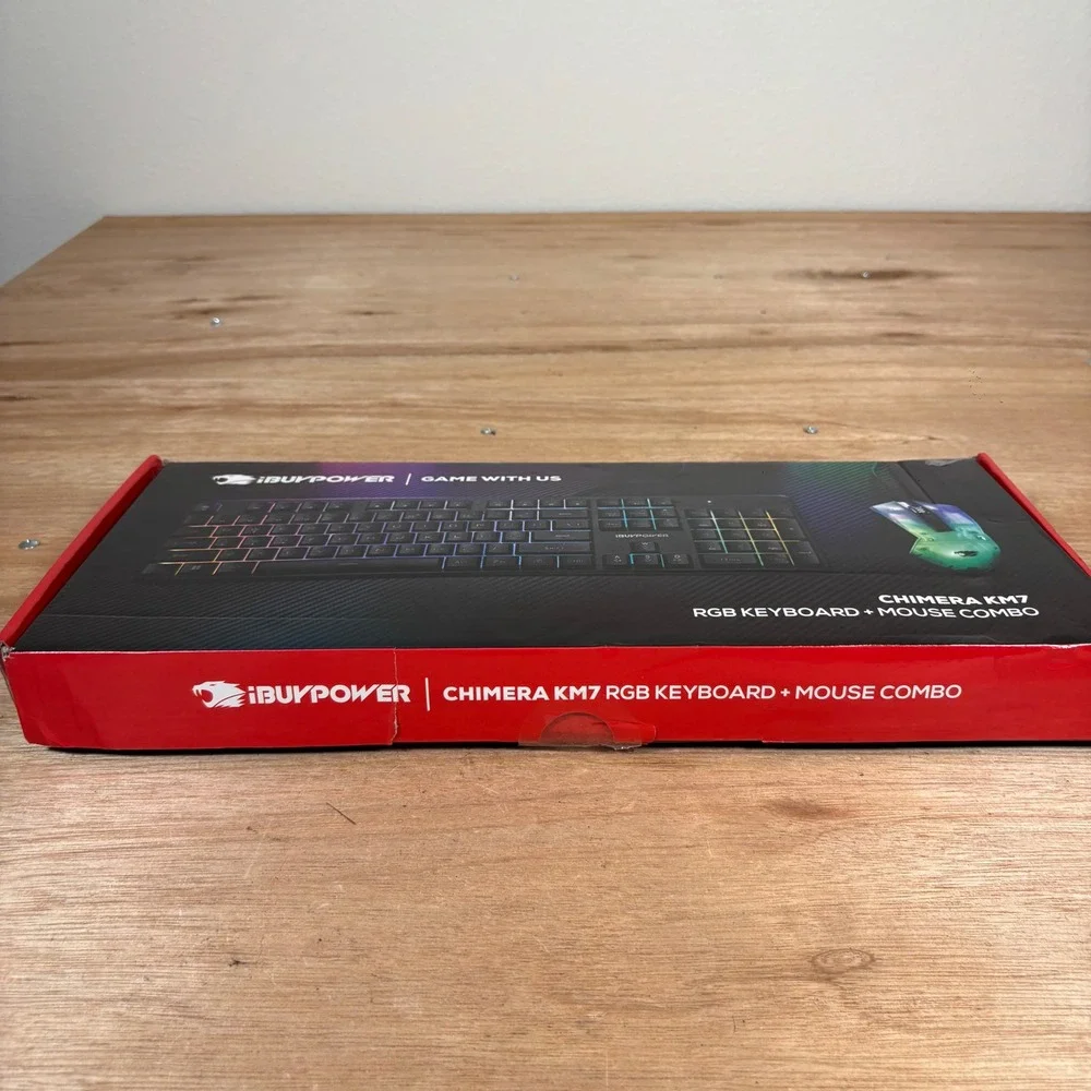 iBUYPOWER Chimera KM7 RGB Gaming Keyboard and Mouse Combo Wired Black Set